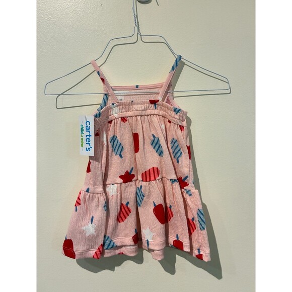 NWT Carter's Child of Mine Pink Popsicle Dress - 12M - Picture 2 of 3